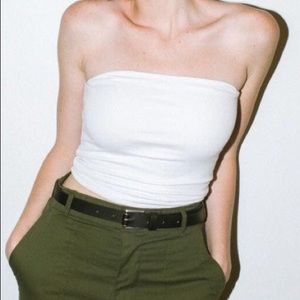 White brandy Melville tube top